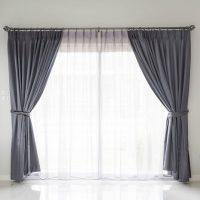 Solid color curtains